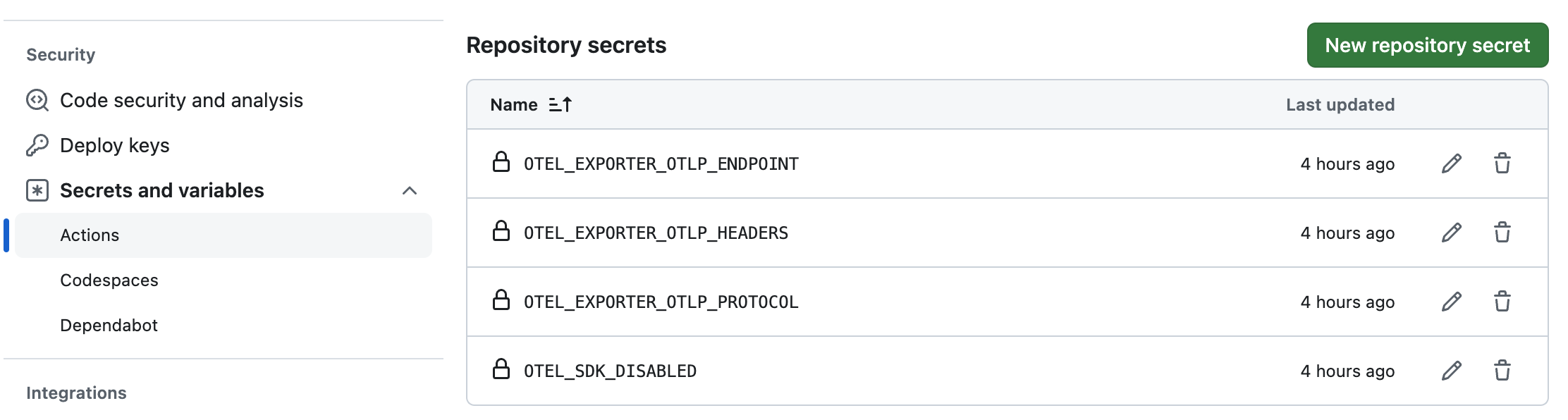 GitHub Secrets